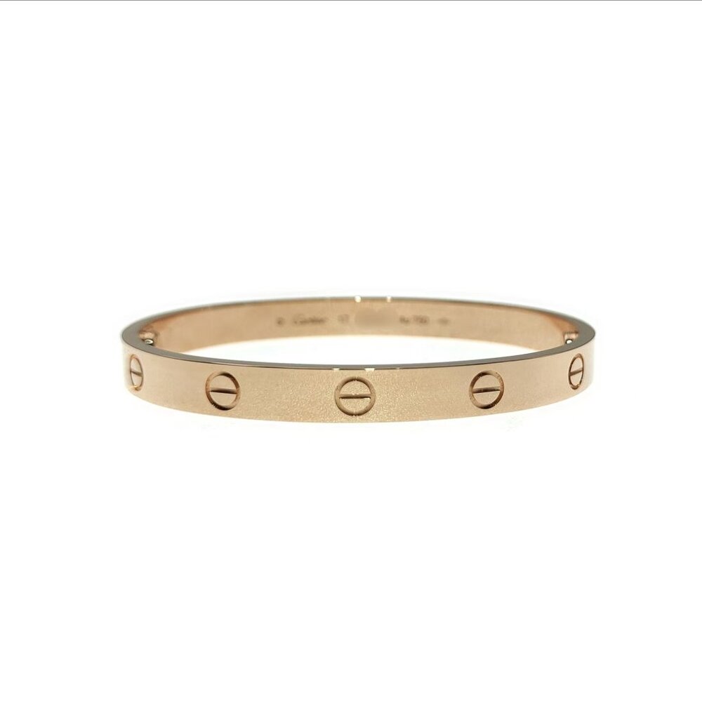 Cartier Love Bracelet 18K Rose Gold Size 17